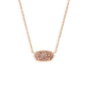 Kendra Scott Elisa Rose Gold/Drusy Necklace